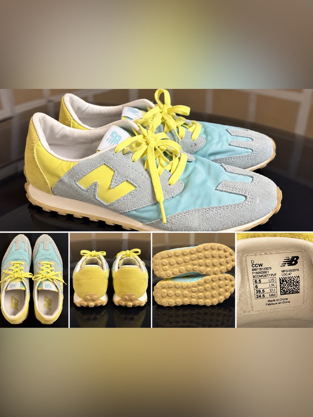 New Balance Sneakers in Light Blue and Yellow